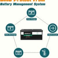 12V 300Ah LiFePO4 Battery 200A BMS IP65 200x200