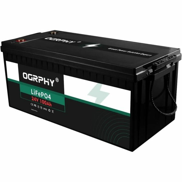 24V 100AH LiFePO4 Battery 2560Wh Grade A Cells Lithium Battey with 100Ah BMS