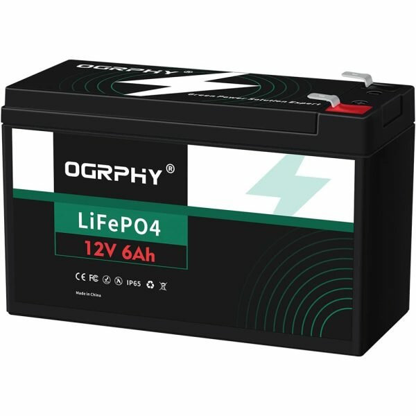 12V 6Ah LiFePO4 Battery 76.8Wh Grade A Cells Lithium Battery with BMS