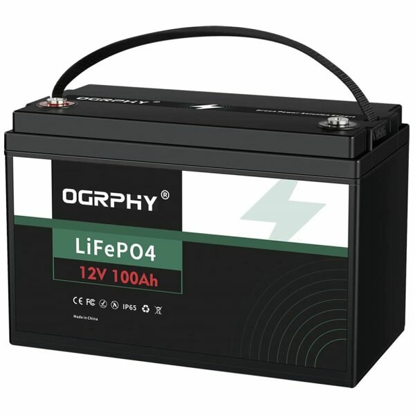 12V 100Ah LiFePO4 Battery 1280Wh Grade A Cells Lithium Battery with 100A BMS